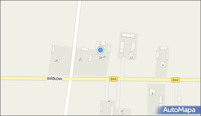 Witków, Witków, 14, mapa Witków