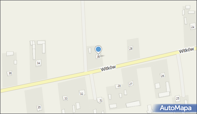 Witków, Witków, 30, mapa Witków