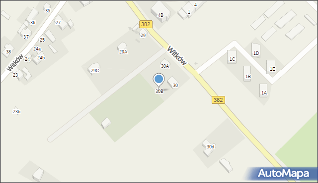 Witków, Witków, 30B, mapa Witków