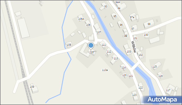 Witków, Witków, 110, mapa Witków