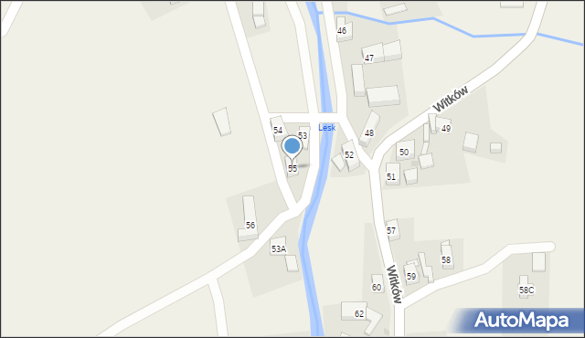 Witków, Witków, 55, mapa Witków