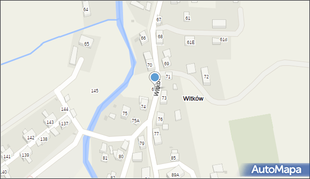 Witków, Witków, 61a, mapa Witków