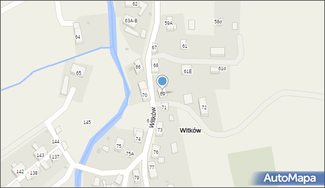 Witków, Witków, 69, mapa Witków