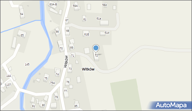 Witków, Witków, 72, mapa Witków