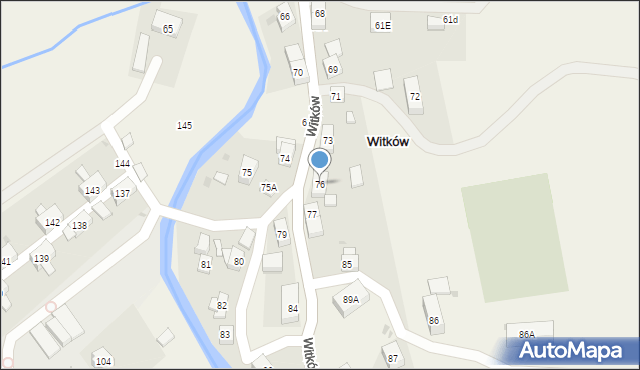 Witków, Witków, 76, mapa Witków