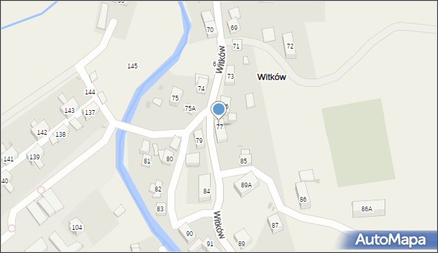 Witków, Witków, 77, mapa Witków