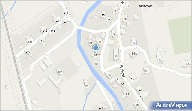 Witków, Witków, 82, mapa Witków