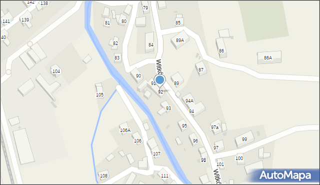 Witków, Witków, 92, mapa Witków