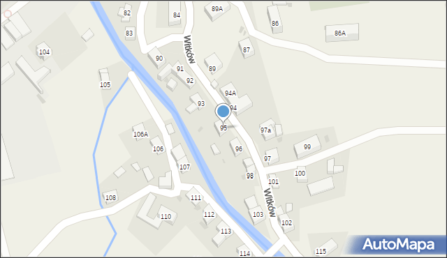 Witków, Witków, 95, mapa Witków