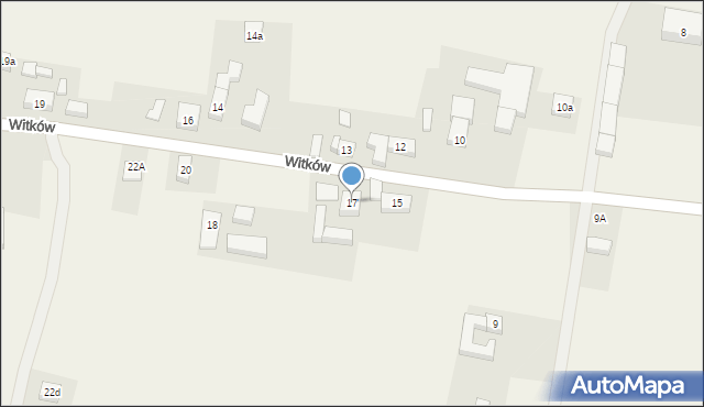 Witków, Witków, 17, mapa Witków