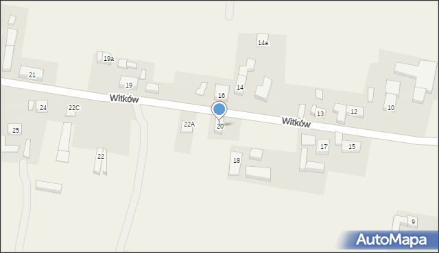 Witków, Witków, 20, mapa Witków