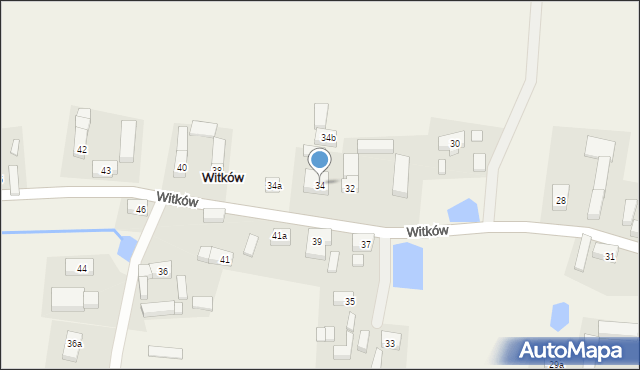 Witków, Witków, 34, mapa Witków