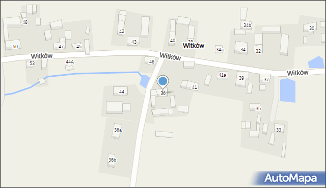 Witków, Witków, 36, mapa Witków