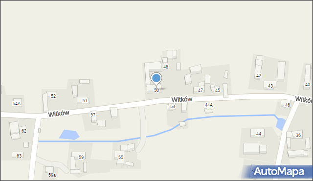 Witków, Witków, 50, mapa Witków