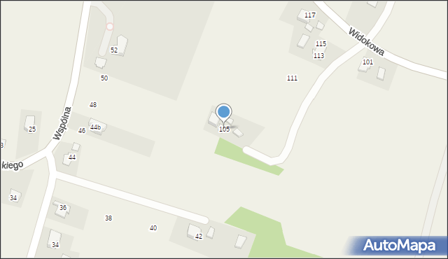 Witkowice, Widokowa, 105, mapa Witkowice