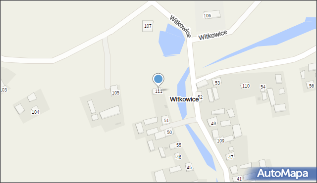 Witkowice, Witkowice, 111, mapa Witkowice