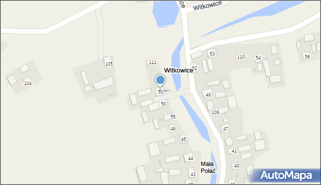 Witkowice, Witkowice, 51, mapa Witkowice