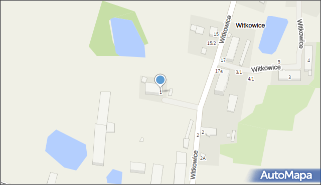Witkowice, Witkowice, 1, mapa Witkowice