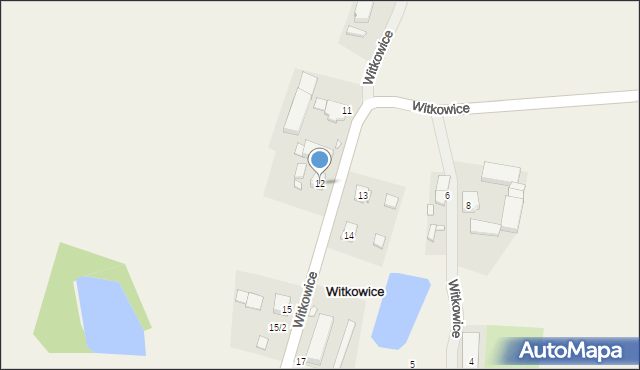Witkowice, Witkowice, 12, mapa Witkowice