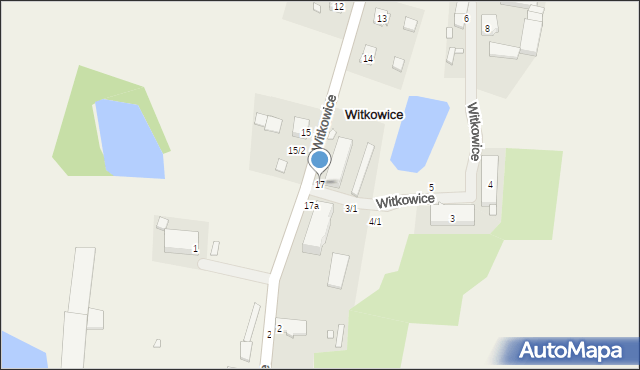 Witkowice, Witkowice, 17, mapa Witkowice