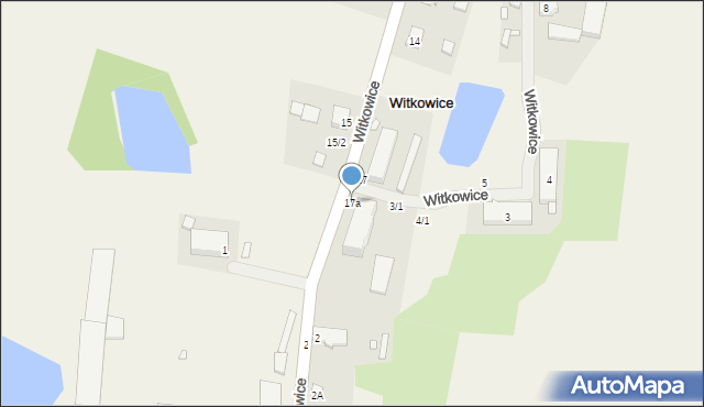 Witkowice, Witkowice, 17a, mapa Witkowice