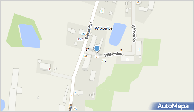 Witkowice, Witkowice, 3/1, mapa Witkowice