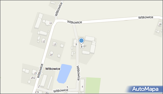 Witkowice, Witkowice, 8, mapa Witkowice