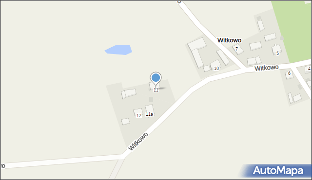 Witkowo, Witkowo, 11, mapa Witkowo