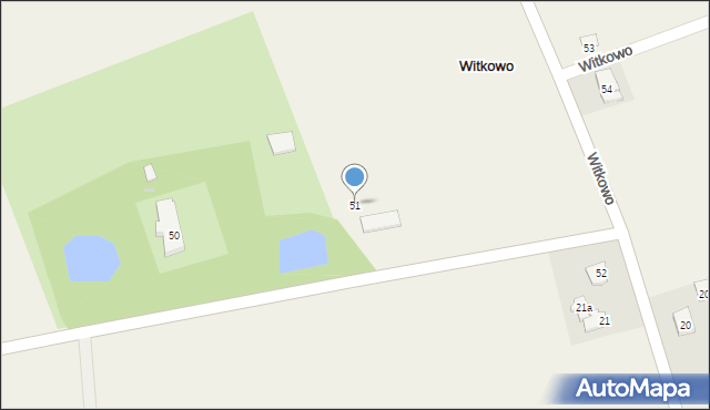 Witkowo, Witkowo, 51, mapa Witkowo