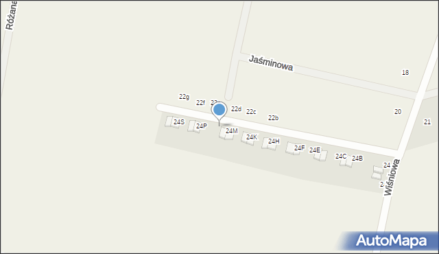 Witkowo Drugie, Wiśniowa, 24N, mapa Witkowo Drugie