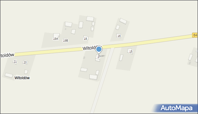 Witoldów, Witoldów, 17, mapa Witoldów