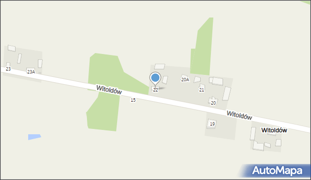 Witoldów, Witoldów, 22, mapa Witoldów