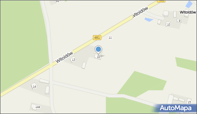 Witoldów, Witoldów, 12, mapa Witoldów