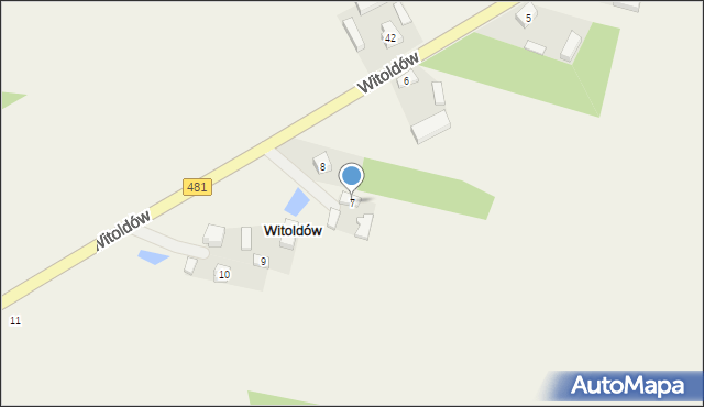 Witoldów, Witoldów, 7, mapa Witoldów