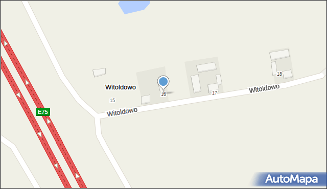 Witoldowo, Witoldowo, 16, mapa Witoldowo