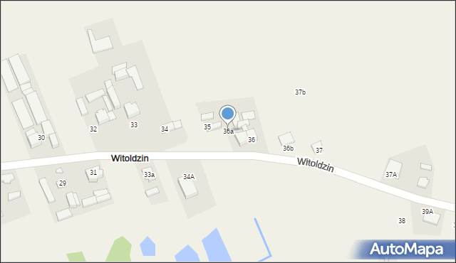 Witoldzin, Witoldzin, 36a, mapa Witoldzin