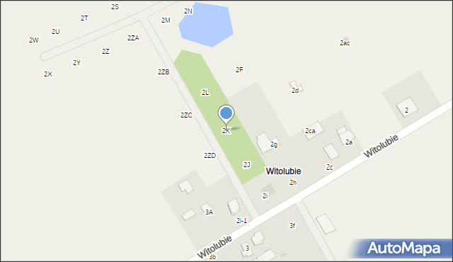 Witolubie, Witolubie, 2K, mapa Witolubie