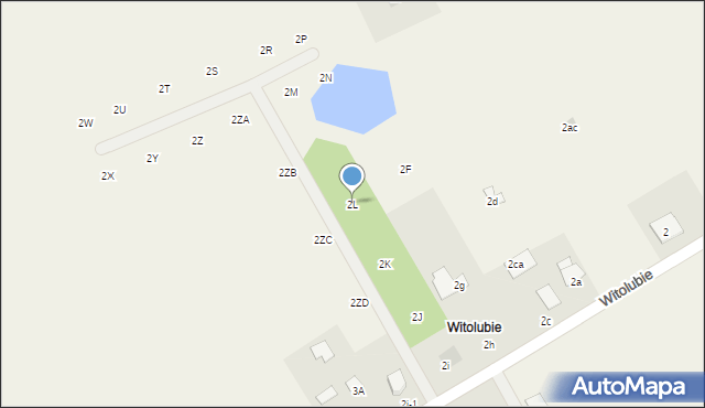 Witolubie, Witolubie, 2L, mapa Witolubie