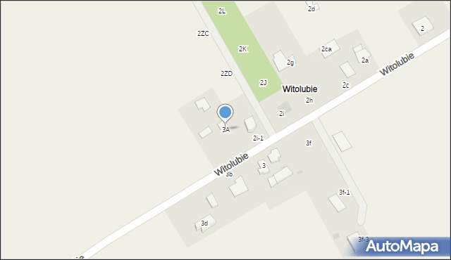 Witolubie, Witolubie, 3A, mapa Witolubie