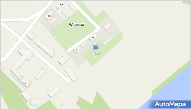 Witosław, Witosław, 12, mapa Witosław