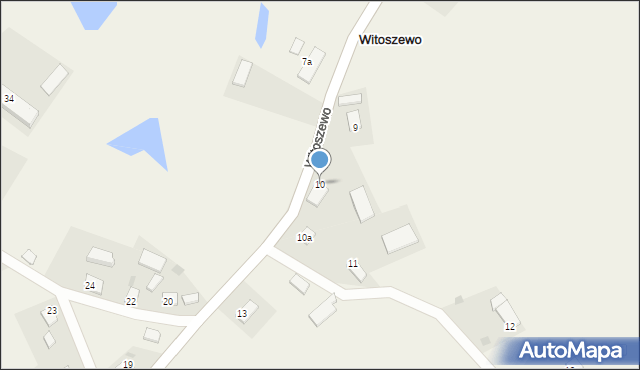 Witoszewo, Witoszewo, 10, mapa Witoszewo