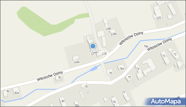 Witoszów Dolny, Witoszów Dolny, 117, mapa Witoszów Dolny