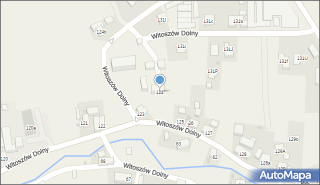 Witoszów Dolny, Witoszów Dolny, 124, mapa Witoszów Dolny