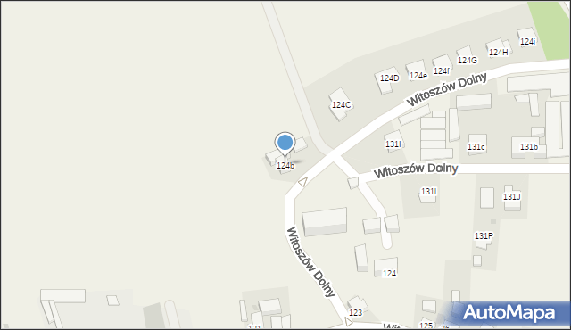 Witoszów Dolny, Witoszów Dolny, 124b, mapa Witoszów Dolny