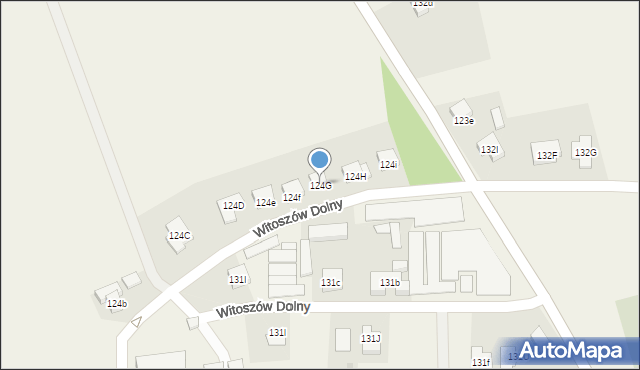 Witoszów Dolny, Witoszów Dolny, 124G, mapa Witoszów Dolny