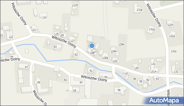 Witoszów Dolny, Witoszów Dolny, 128, mapa Witoszów Dolny