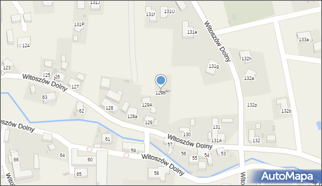 Witoszów Dolny, Witoszów Dolny, 129b, mapa Witoszów Dolny