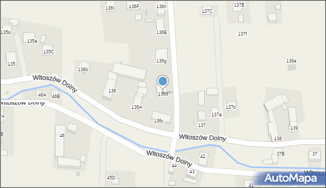 Witoszów Dolny, Witoszów Dolny, 136d, mapa Witoszów Dolny