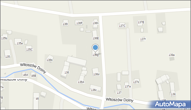 Witoszów Dolny, Witoszów Dolny, 136g, mapa Witoszów Dolny