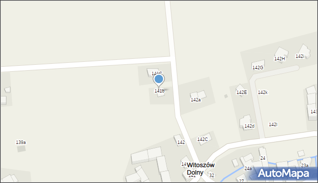 Witoszów Dolny, Witoszów Dolny, 141b, mapa Witoszów Dolny